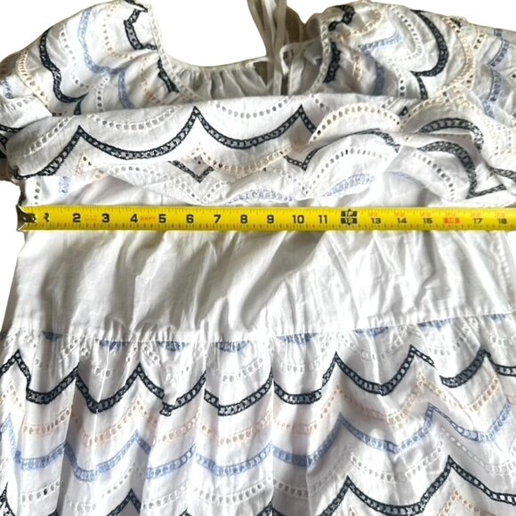 Luisa Beccaria Tiered Scalloped Dress IT 42 US 6 NWOT Milan Fashion Week - Picture 13 of 14